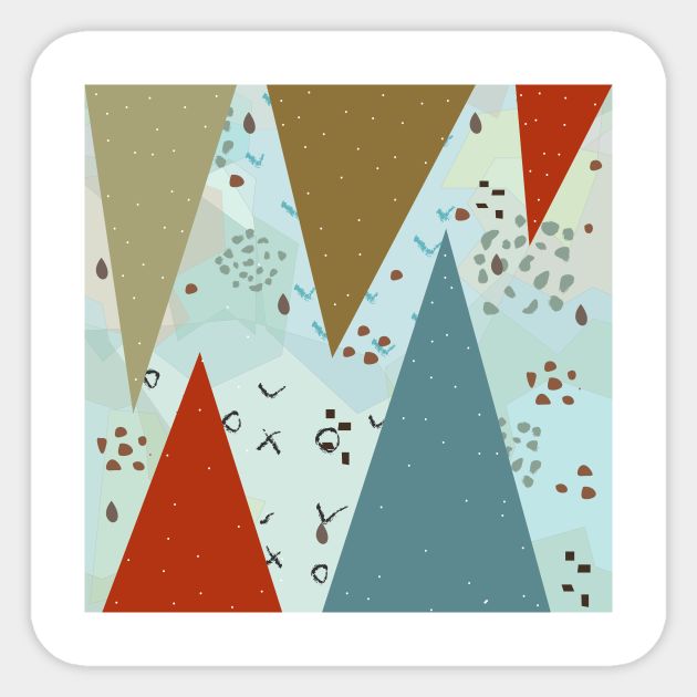 Triangle Sticker by Kristina Stellar Scandinavian Land